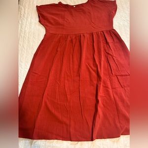 Women’s 65%Cotton, 35% Poly Dress, Small, Burnt Orange. Brand new.
